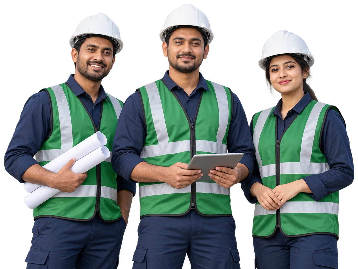 Illustrative solar installation team