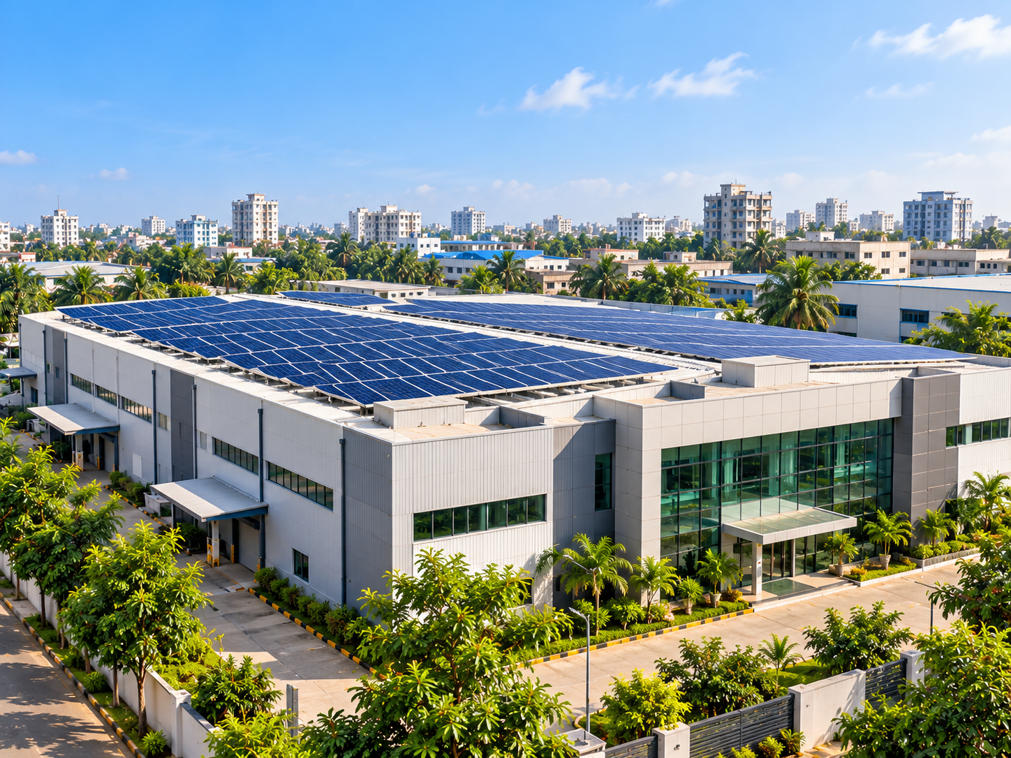 Commercial rooftop solar installation in Bangladesh